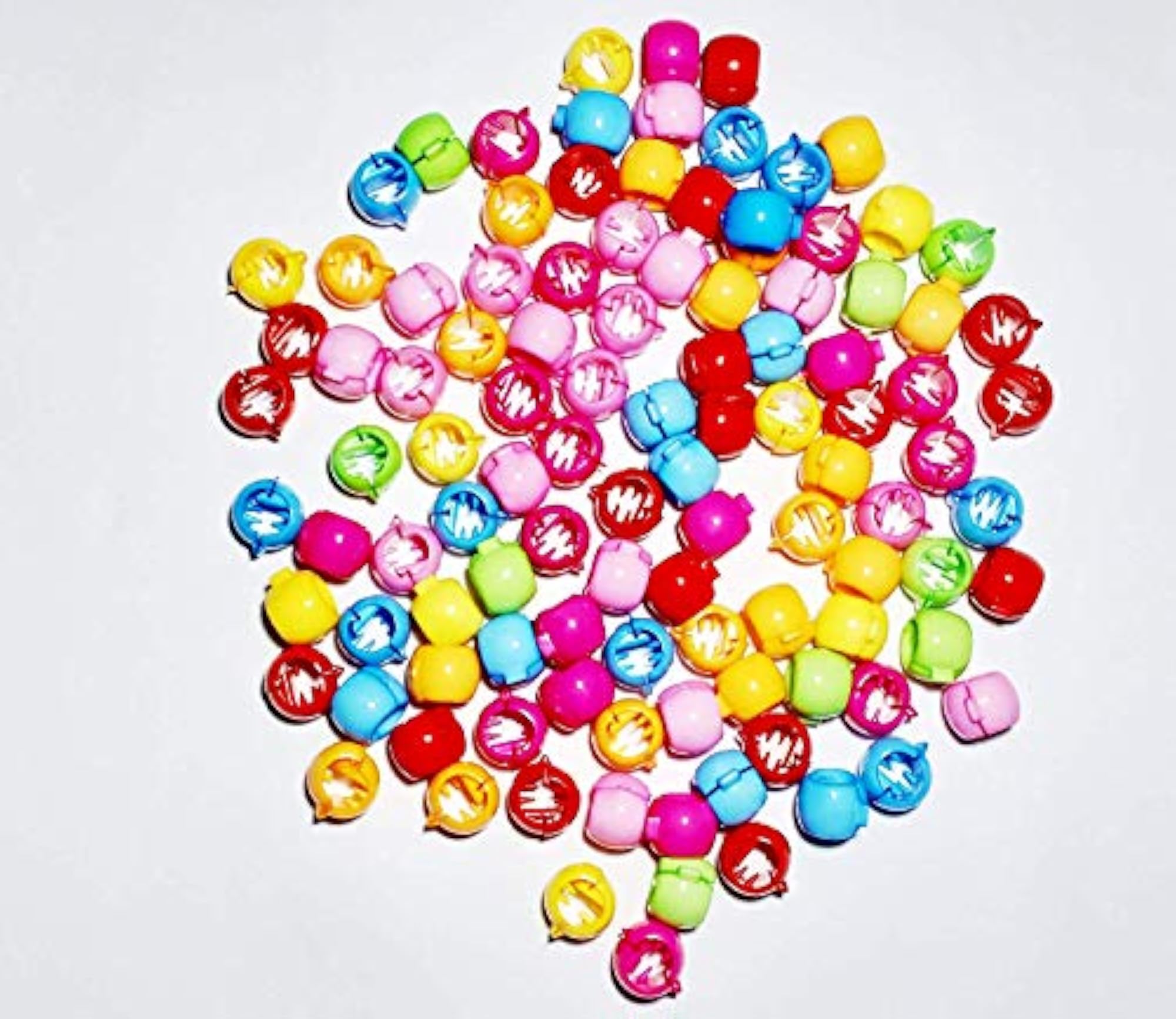 Plastic Hair Tic Tacs Clips for Girls, Multicolor Pack of 50